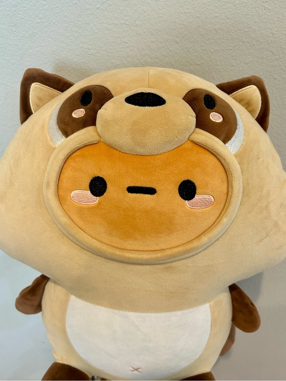 Cute Plush Raccoon Character Plush - Tan and Brown